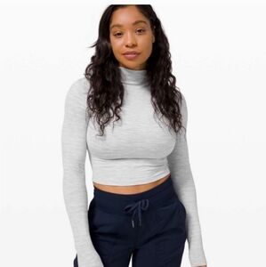 Lululemon All Aligned Mock Neck Long Sleeved Top.